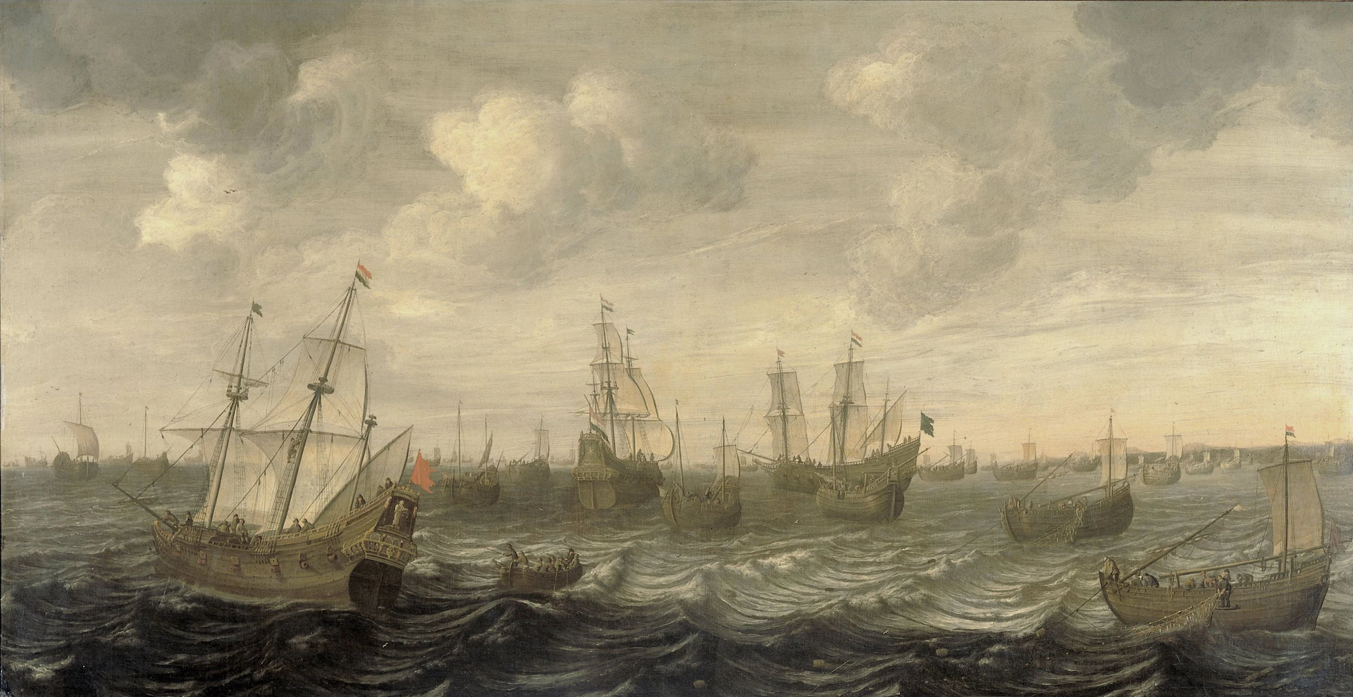 La flotte néerlandaise de hareng à la voile. - Cornelis Beelt