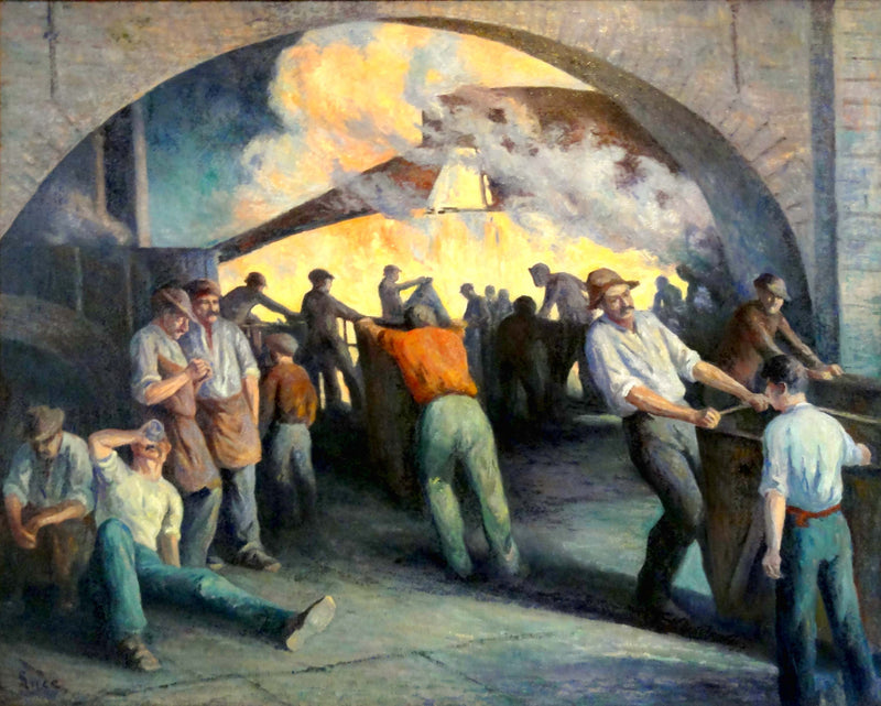 Fonderie a Charleroi, la fusione - Maximilien Luce