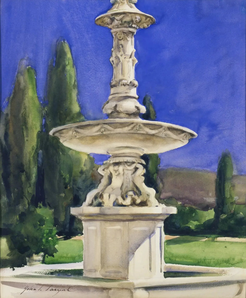 Fontana di marmo in Italia - John Singer Sargent
