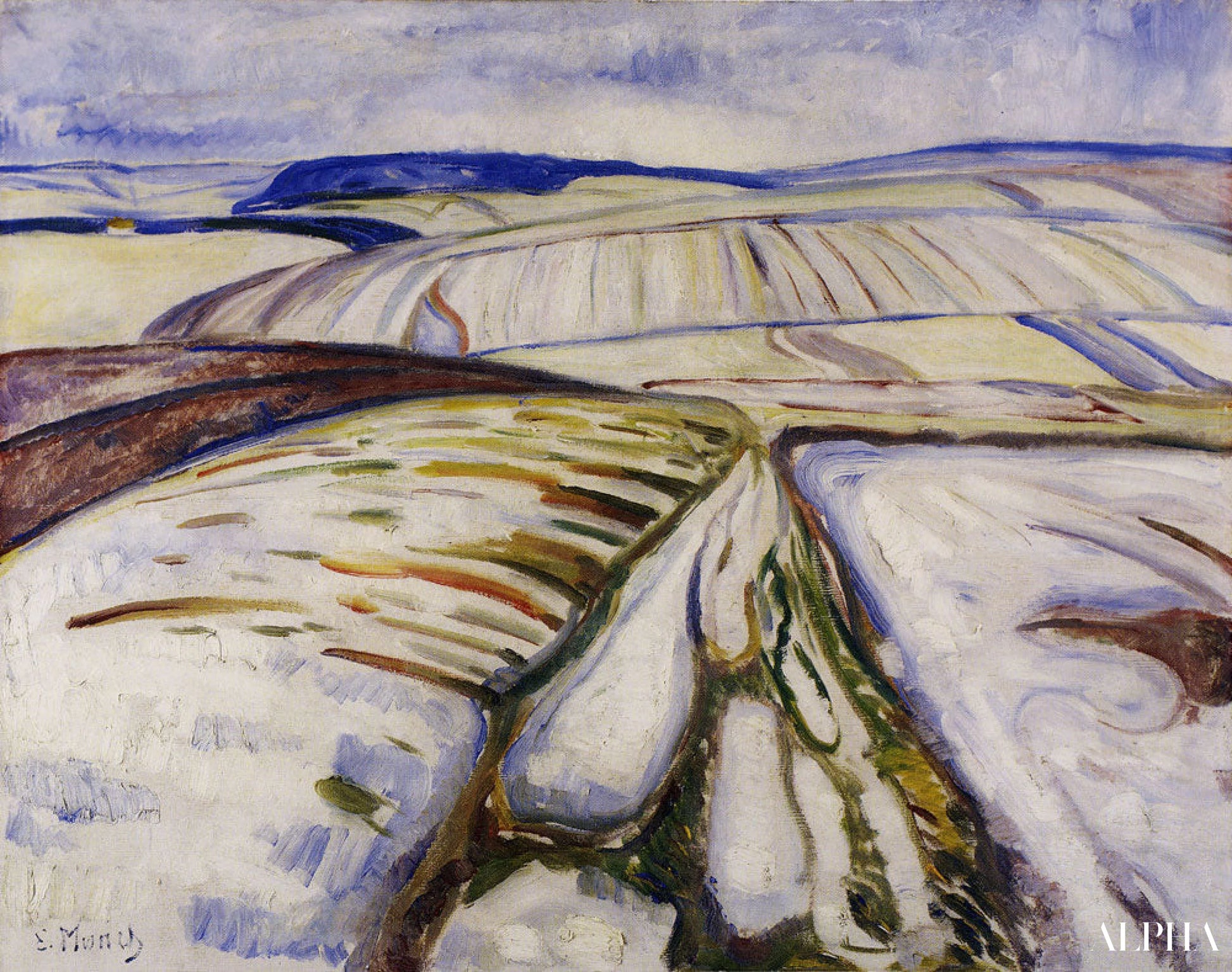 Fonte des neiges près d'Elgersburg - Edvard Munch - Reproductions de tableaux et peintures haut de gamme