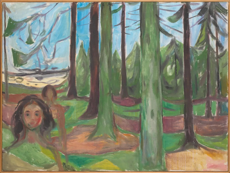 Foresta con due personaggi - Edvard Munch