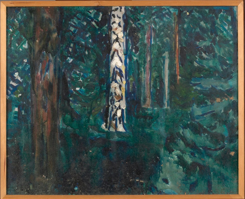 Foresta con tronchi di betulla - Edvard Munch