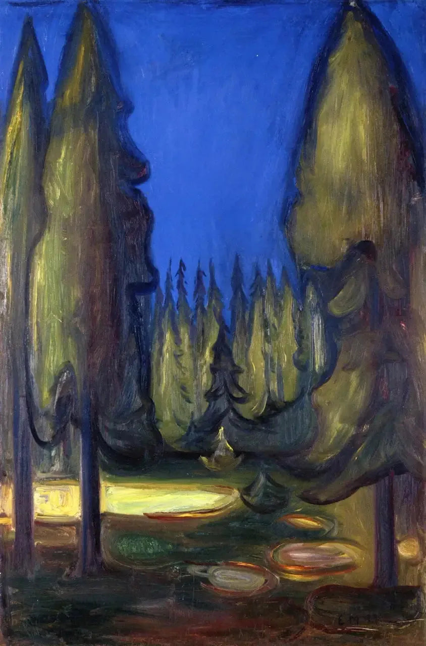 foresta di abeti - Edvard Munch