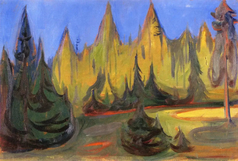foresta di abeti - Edvard Munch