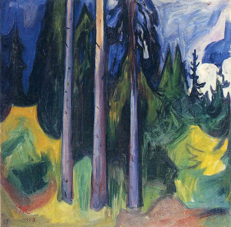 foresta di abeti - Edvard Munch