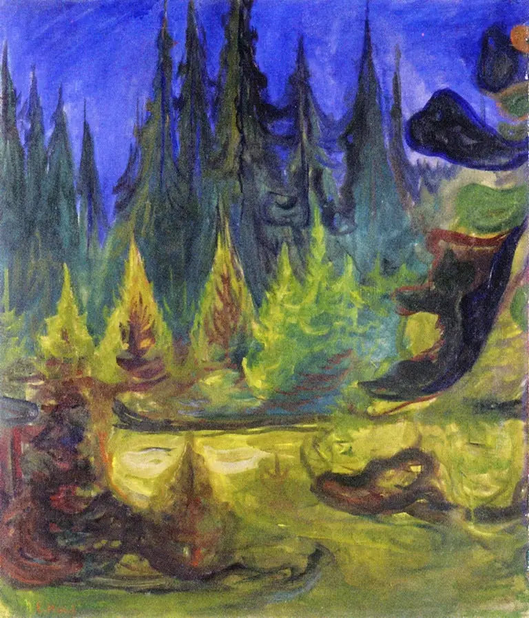 foresta di abeti - Edvard Munch