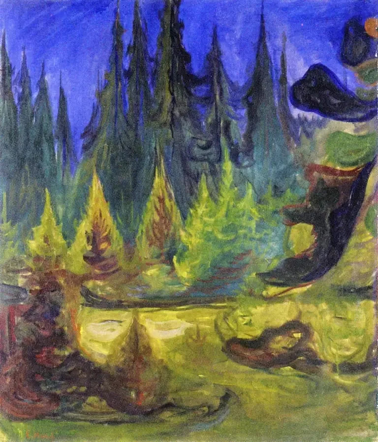 foresta di abeti - Edvard Munch