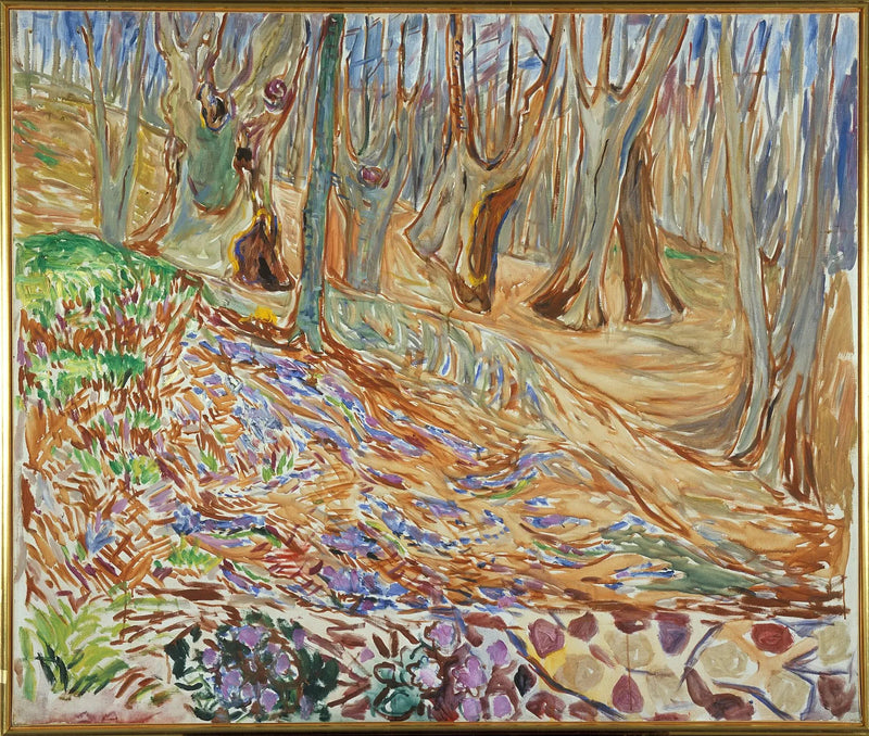 bosco di olmi in primavera - Edvard Munch