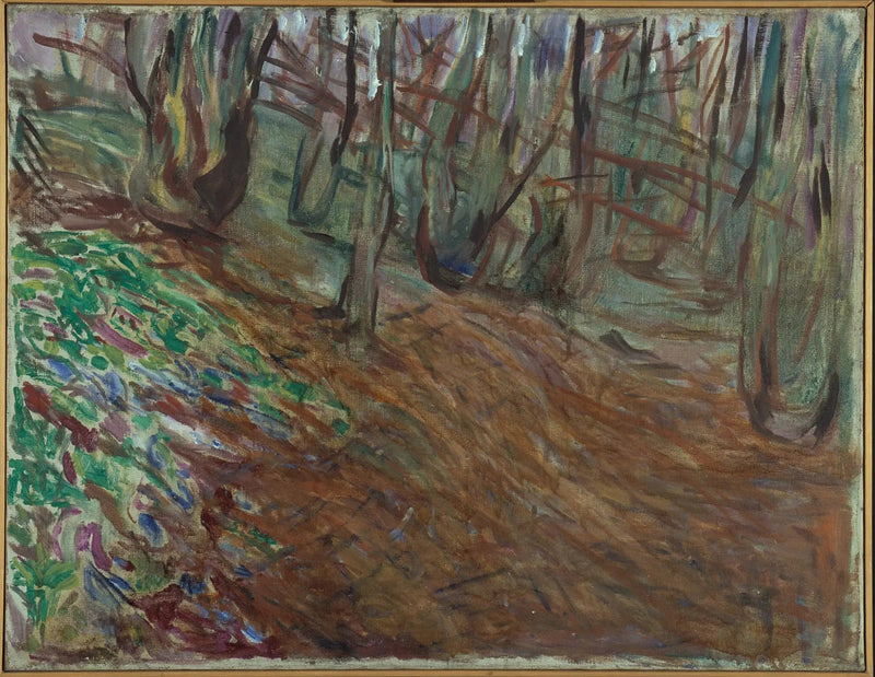bosco di olmi in primavera - Edvard Munch