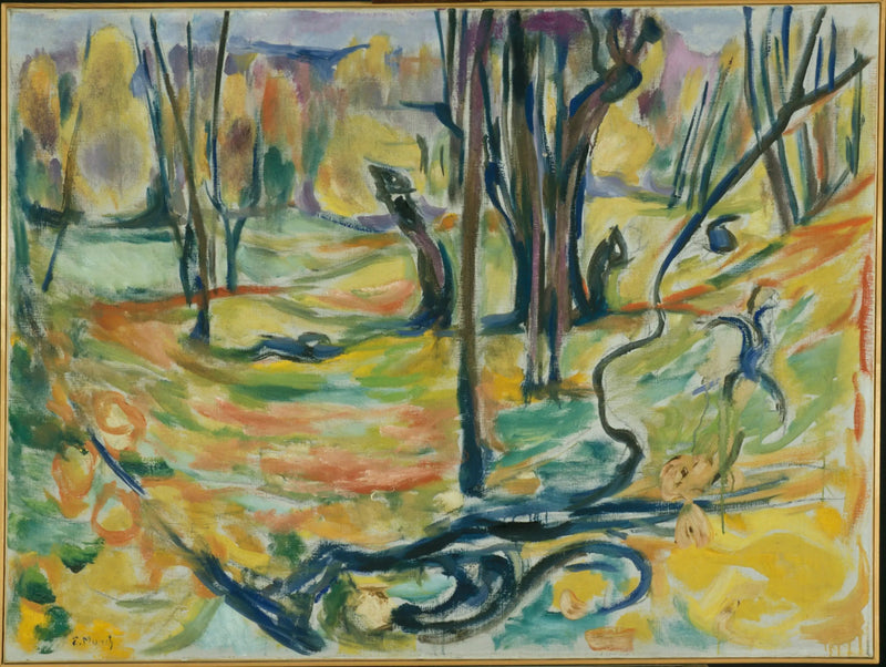 bosco di olmi in autunno - Edvard Munch