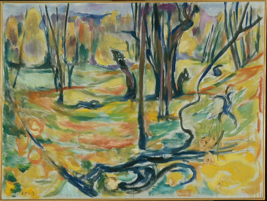 bosco di olmi in autunno - Edvard Munch