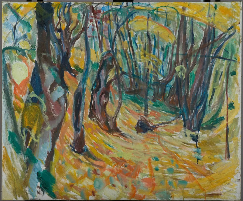 bosco di olmi in autunno - Edvard Munch