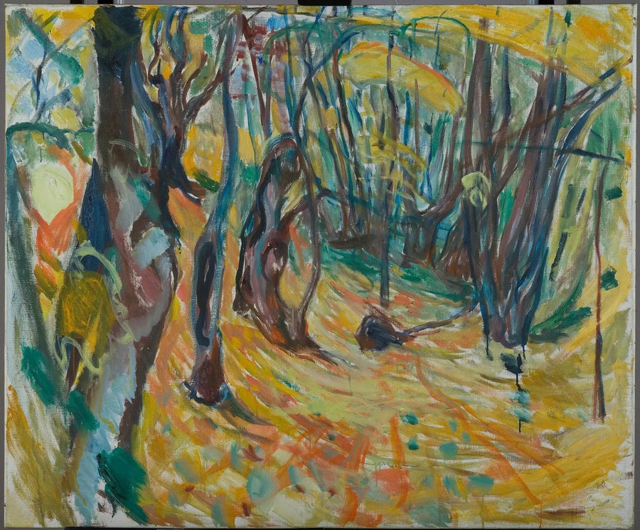 bosco di olmi in autunno - Edvard Munch