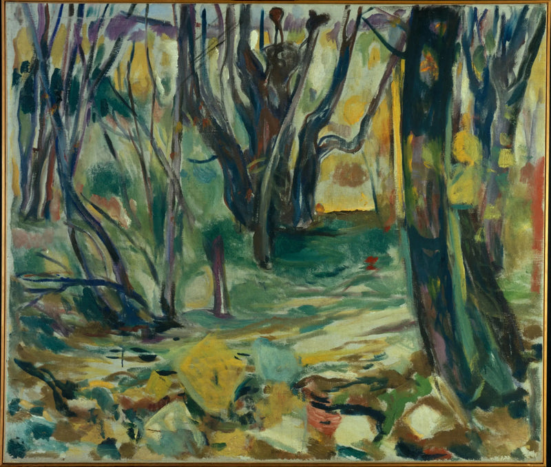 bosco di olmi in autunno - Edvard Munch