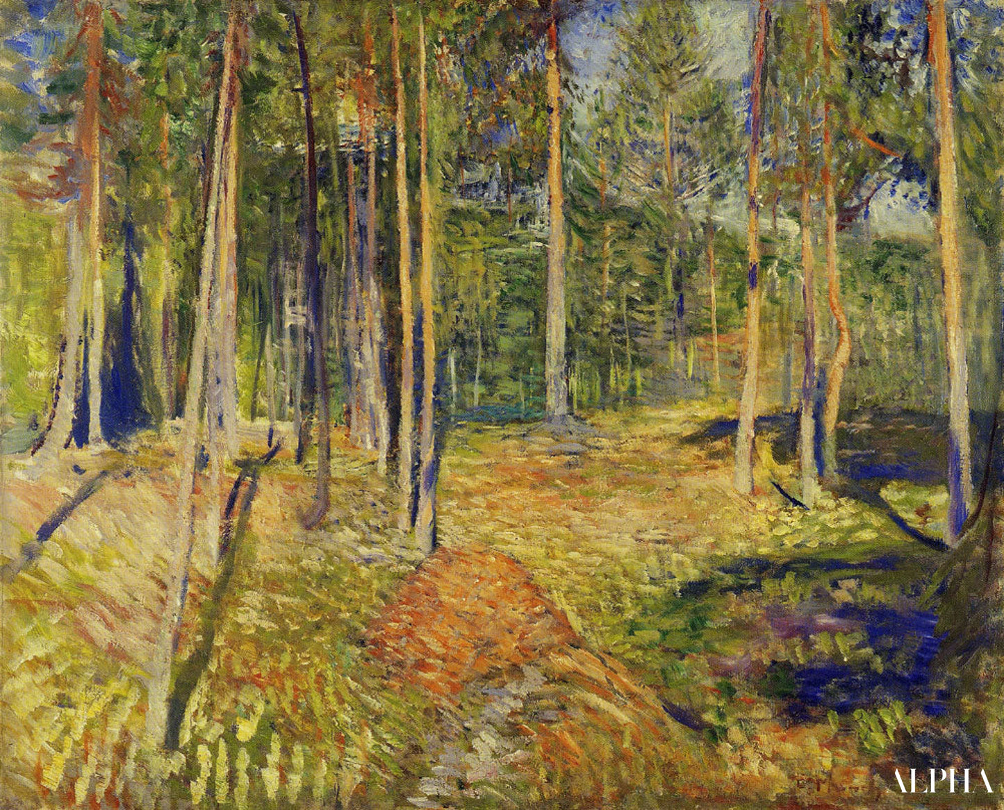 Forêt de pins - Edvard Munch - Reproductions de tableaux et peintures haut de gamme