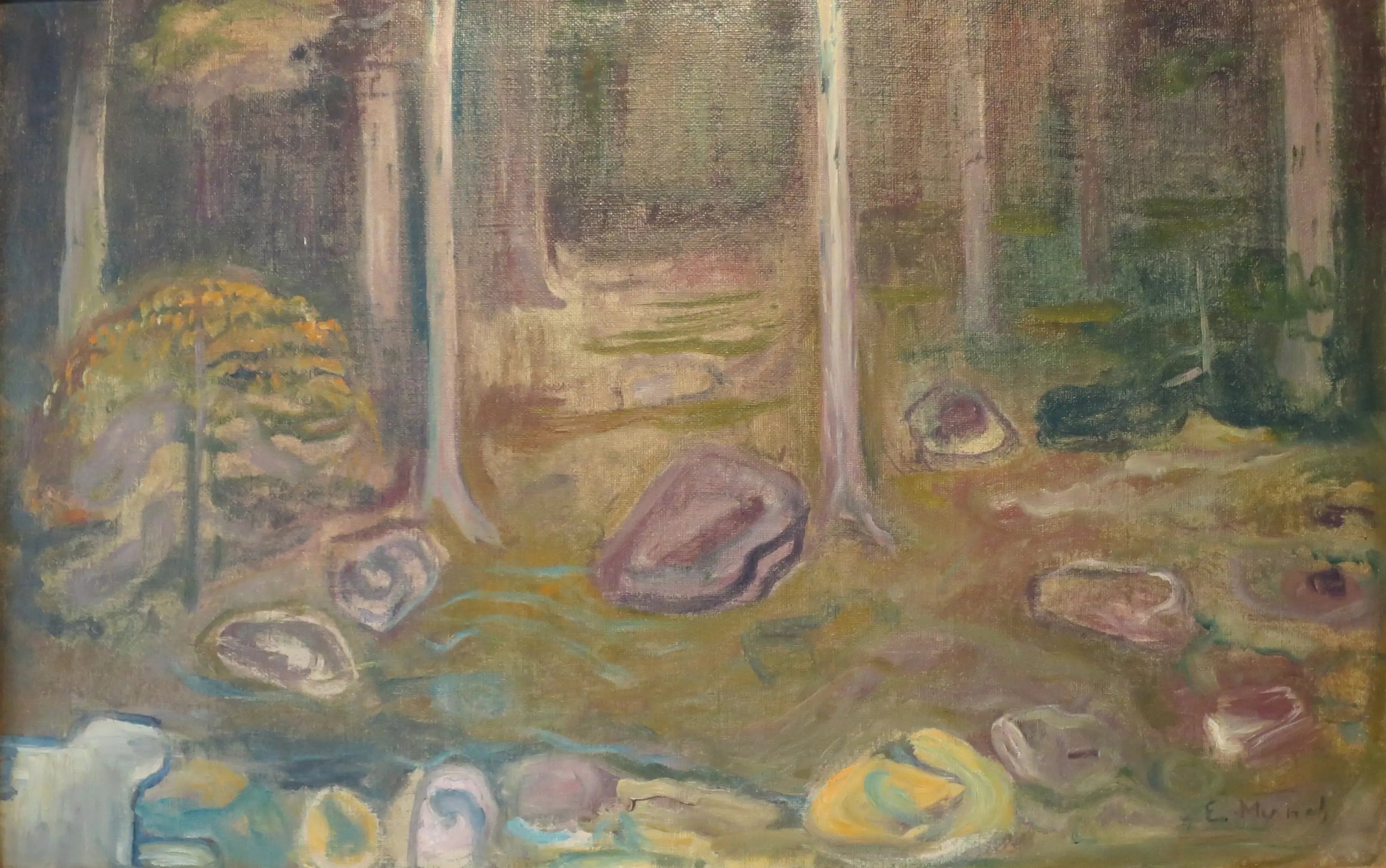 Reproduction du tableau « Forêt - Edvard Munch » par Alpha Reproduction en peinture à l’huile