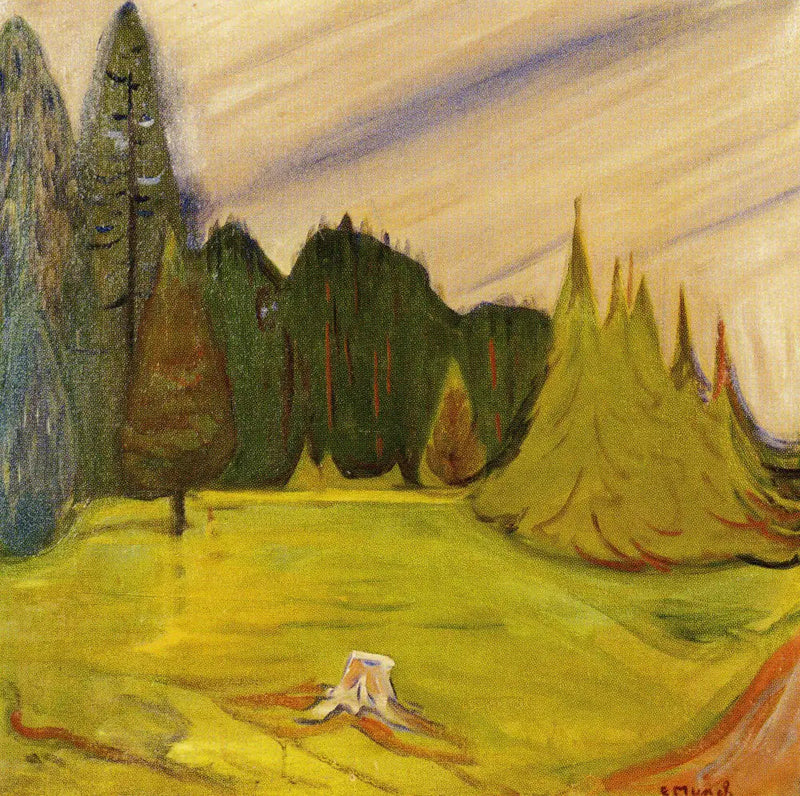 Foresta lungo il sentiero di Borre - Edvard Munch
