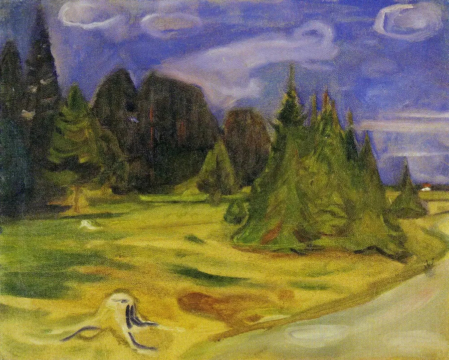 Foresta lungo il sentiero di Borre - Edvard Munch