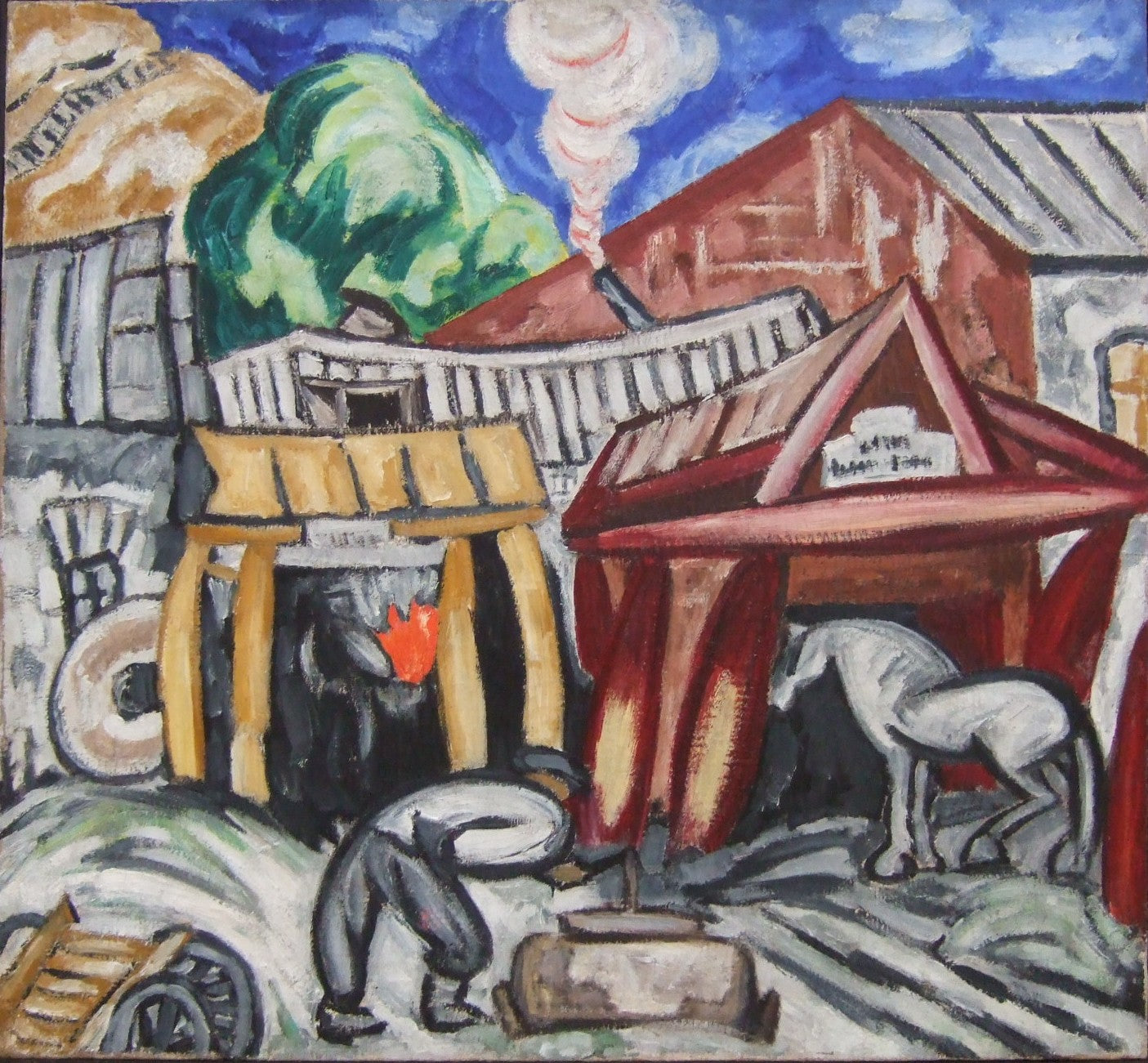 Forge - Olga Rozanova image 1 reproduction artisanale de tableau