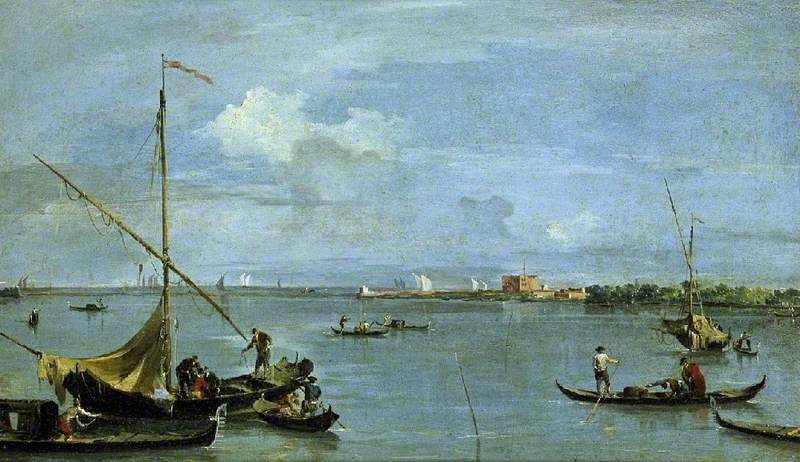 Forte S.Andrea Del Lido, Venise - Francesco Guardi image 1 tableau peint à l’huile sur toile