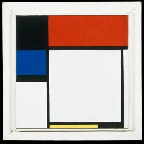 Fox Trot B, con nero, rosso, blu e giallo - Piet Mondrian