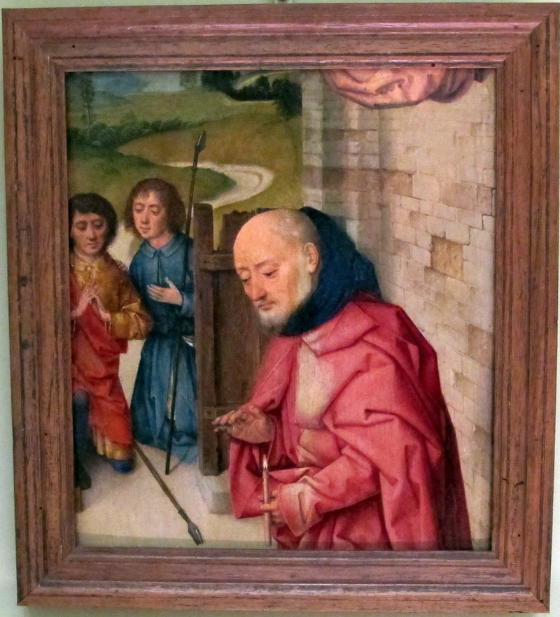 frammento di una Natività con San Giuseppe e due pastori - Dirk Bouts