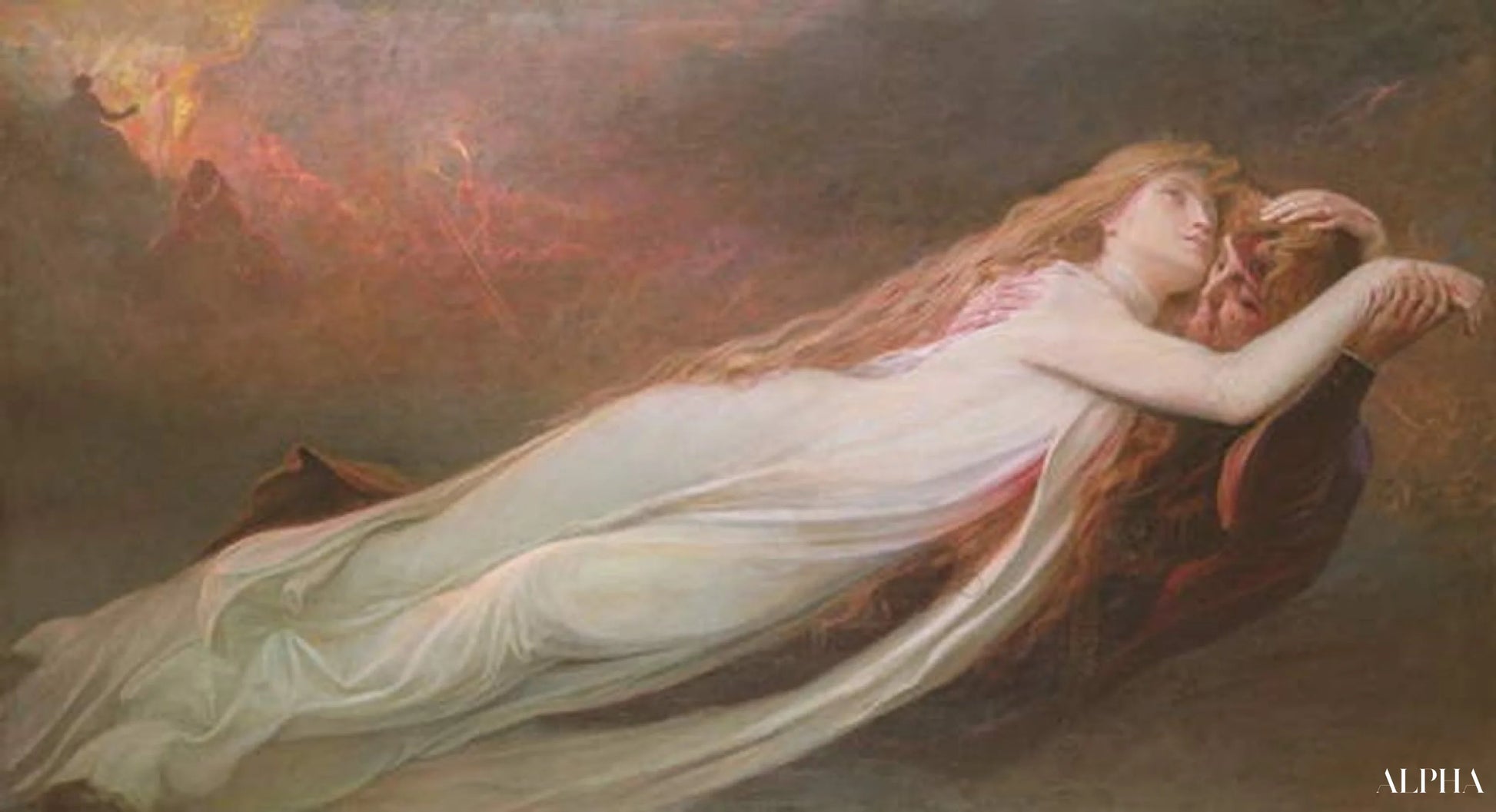 Francesca da Rimini e Paolo Malatesta - Lionel Royer - Riproduzioni di quadri e dipinti di alta gamma