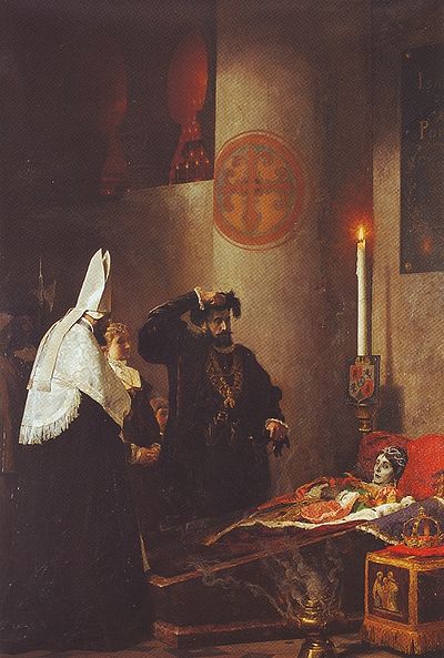 François de Borgia devant le cercueil d'Isabelle de Portugal - Jean-Paul Laurens image 1 copie de tableau peinte à la main