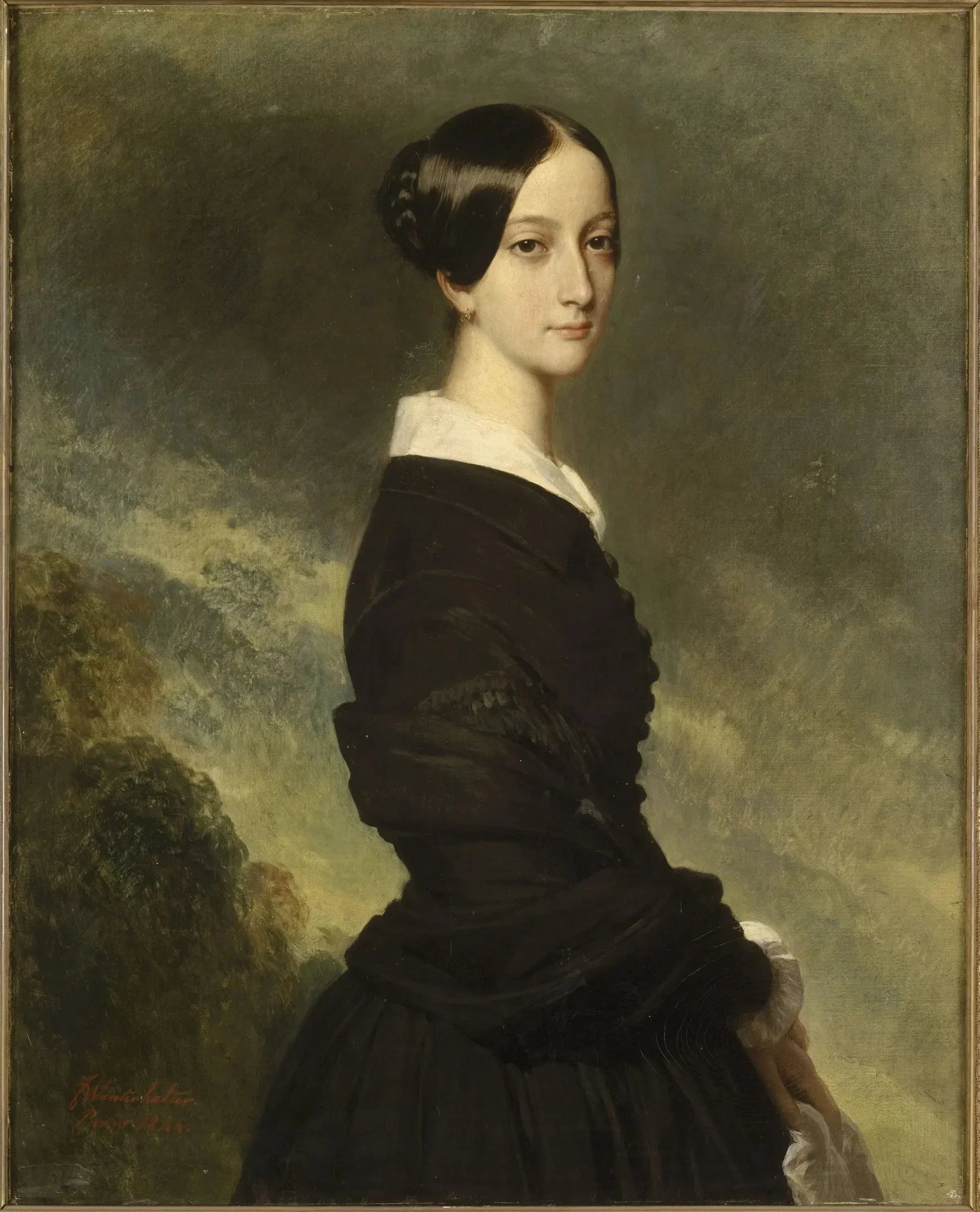 Françoise-Caroline Gonzague, princesse de Joinville (1824-1898) - Franz Xaver Winterhalter image 1 tableau peint à l’huile sur toile