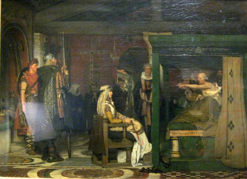 Frédégonde visitando Prétextat sul suo letto di morte - Lawrence Alma-Tadema