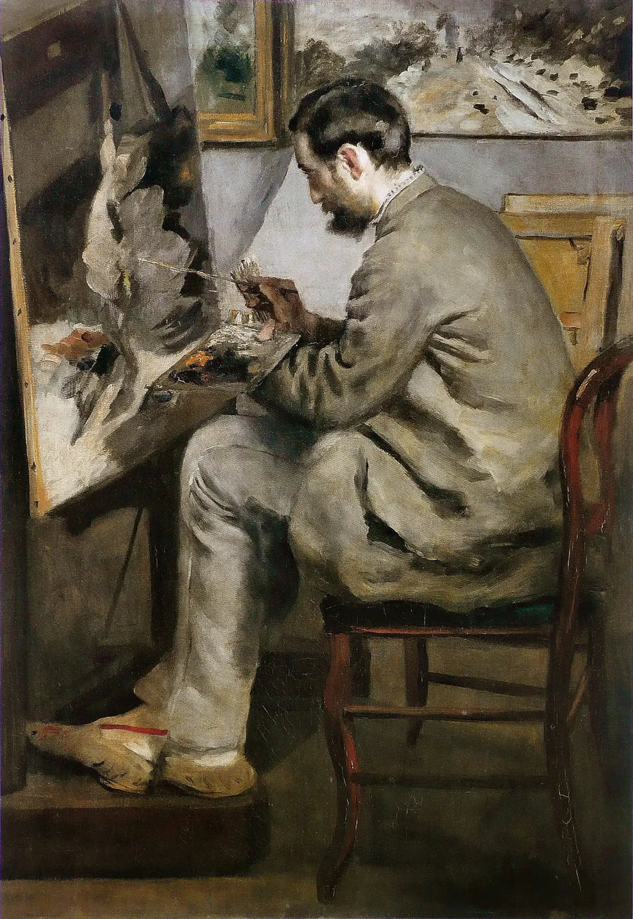 Frédéric Bazille che dipinge al suo cavalletto - Pierre-Auguste Renoir