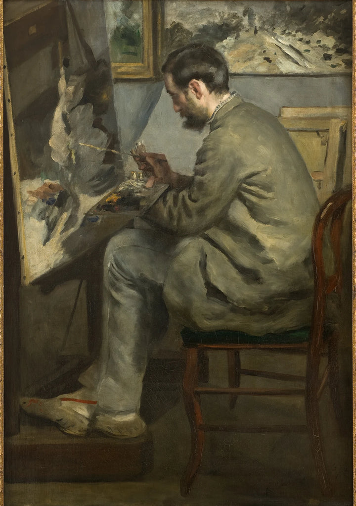 Frédéric Bazille che dipinge l'airone, 1867 - Pierre-Auguste Renoir
