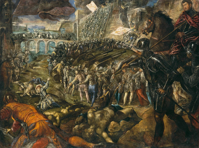 Frédéric II conquista Parma nel 1521. Dipinto di Tintoretto, 1578/79, per suo figlio Guglielmo - Jacopo Tintoretto