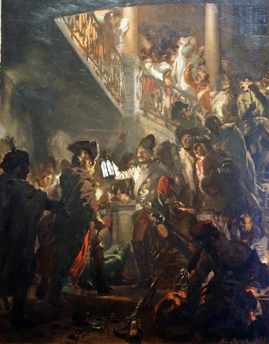Frédéric le Grand à Lissa : Buonasera, Signori - Adolph von Menzel