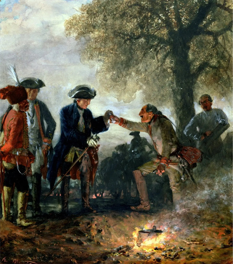 Federico il Grande con Zieten al campo - Adolph von Menzel