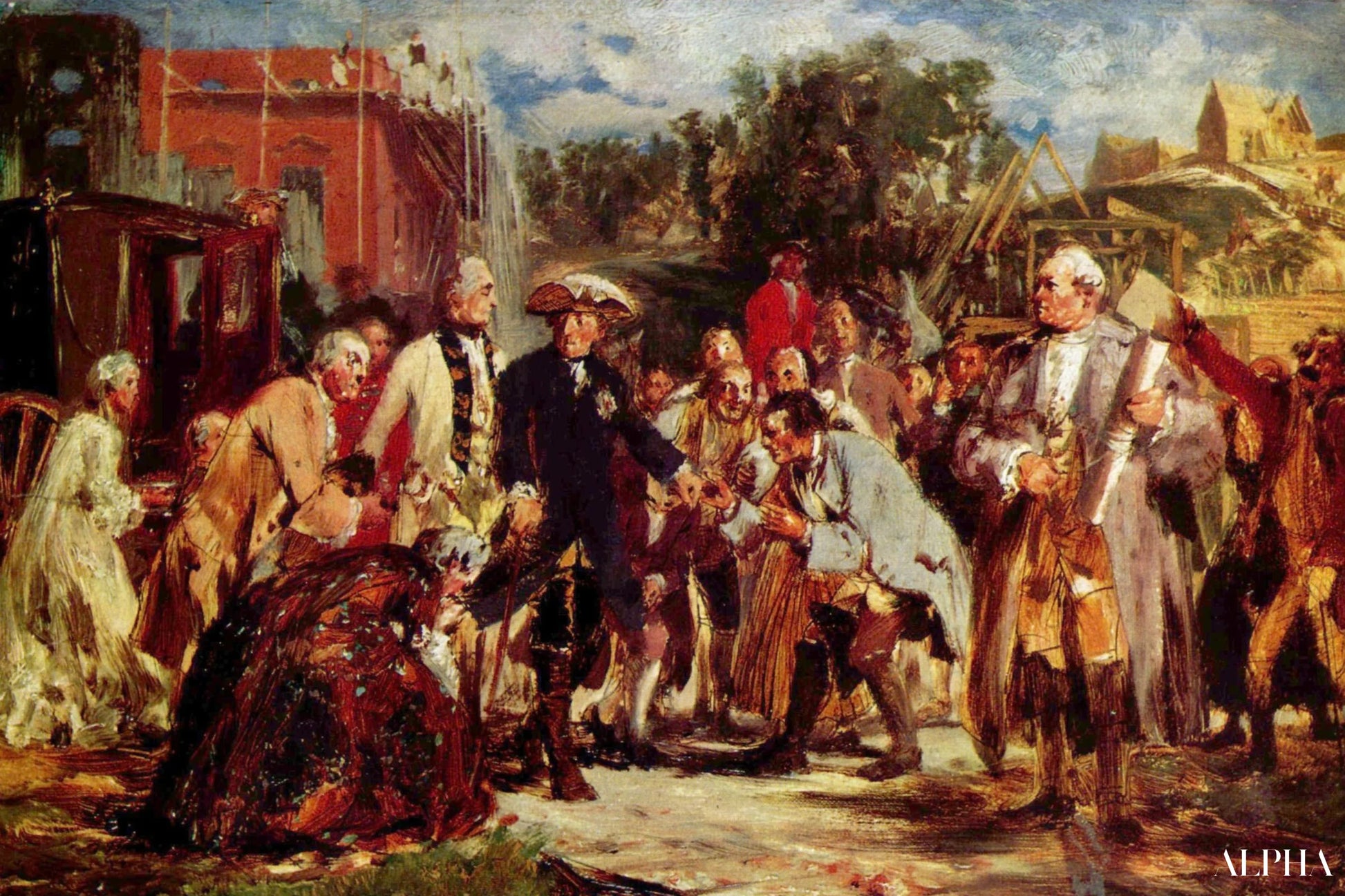 Reproduction du tableau « Frédéric le Grand en voyage - Adolph von Menzel » par Alpha Reproduction en peinture à l’huile