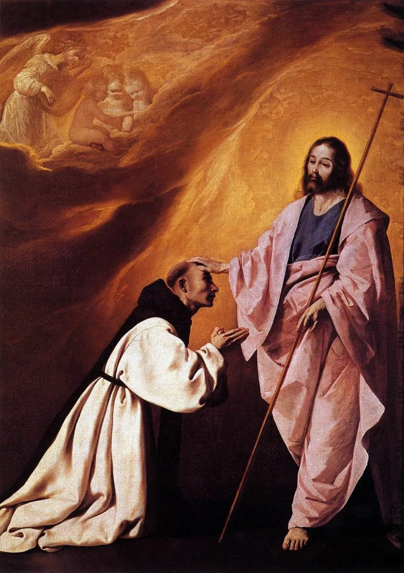 Frère Andrés de Salmeron confortato dal Cristo - Francisco de Zurbarán