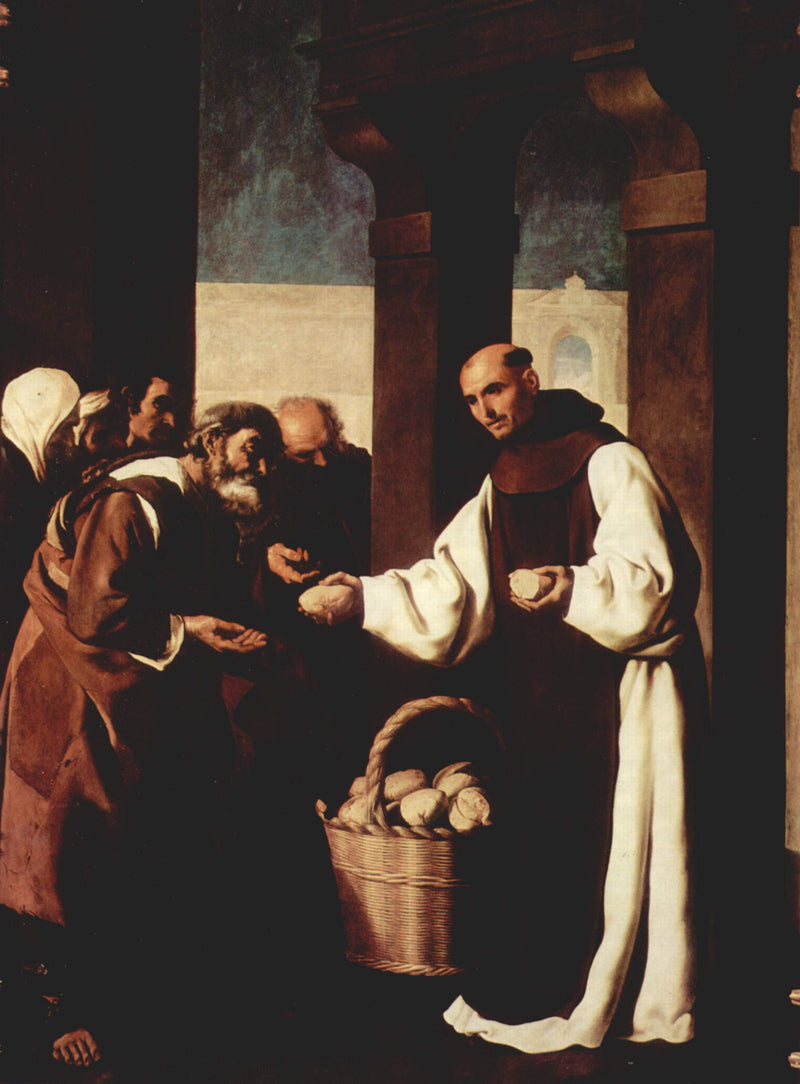 Frère Martín de Vizcaya facendo l'elemosina - Francisco de Zurbarán
