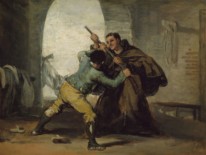 Fratello Pedro strappa la pistola a El Maragato - Francisco de Goya