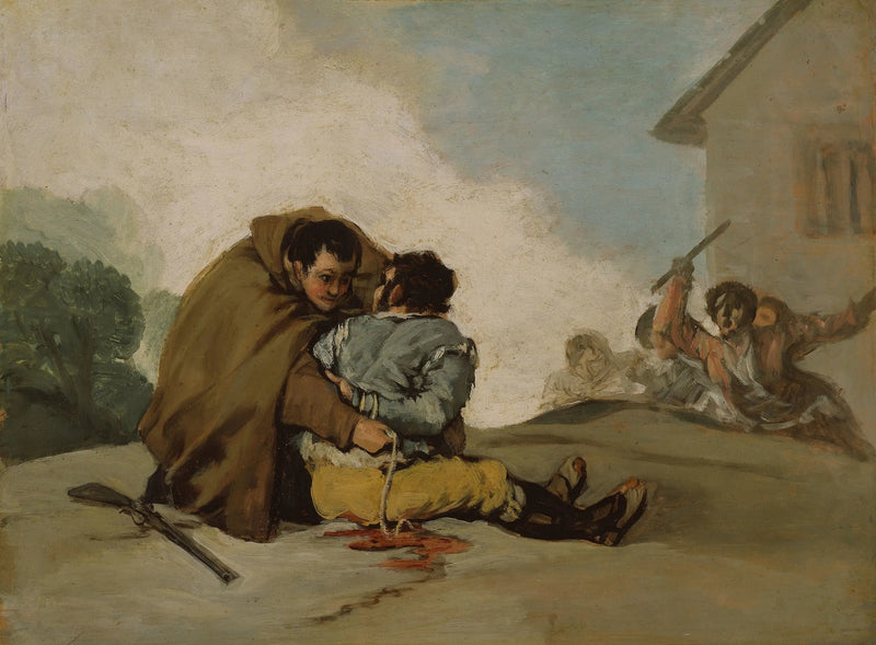 Fratello Pedro lega El Maragato con una corda - Francisco de Goya