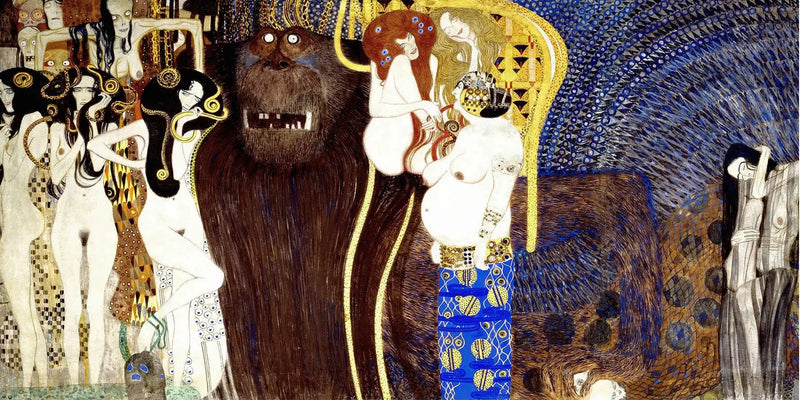Frise Beethoven (tavola 5, muro centrale): Le potenze ostili - Gustav Klimt