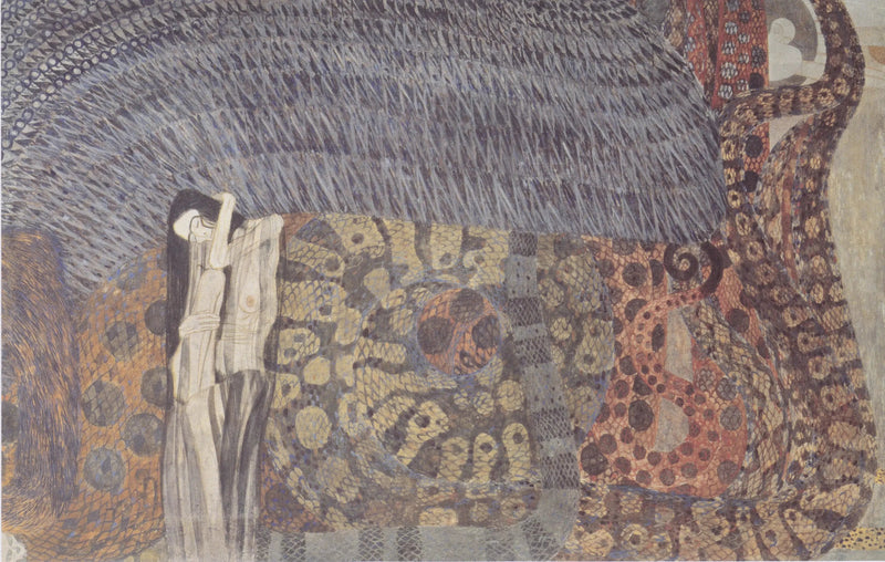 Frise Beethoven (tavola 6, muro centrale): Le potenze ostili - Gustav Klimt