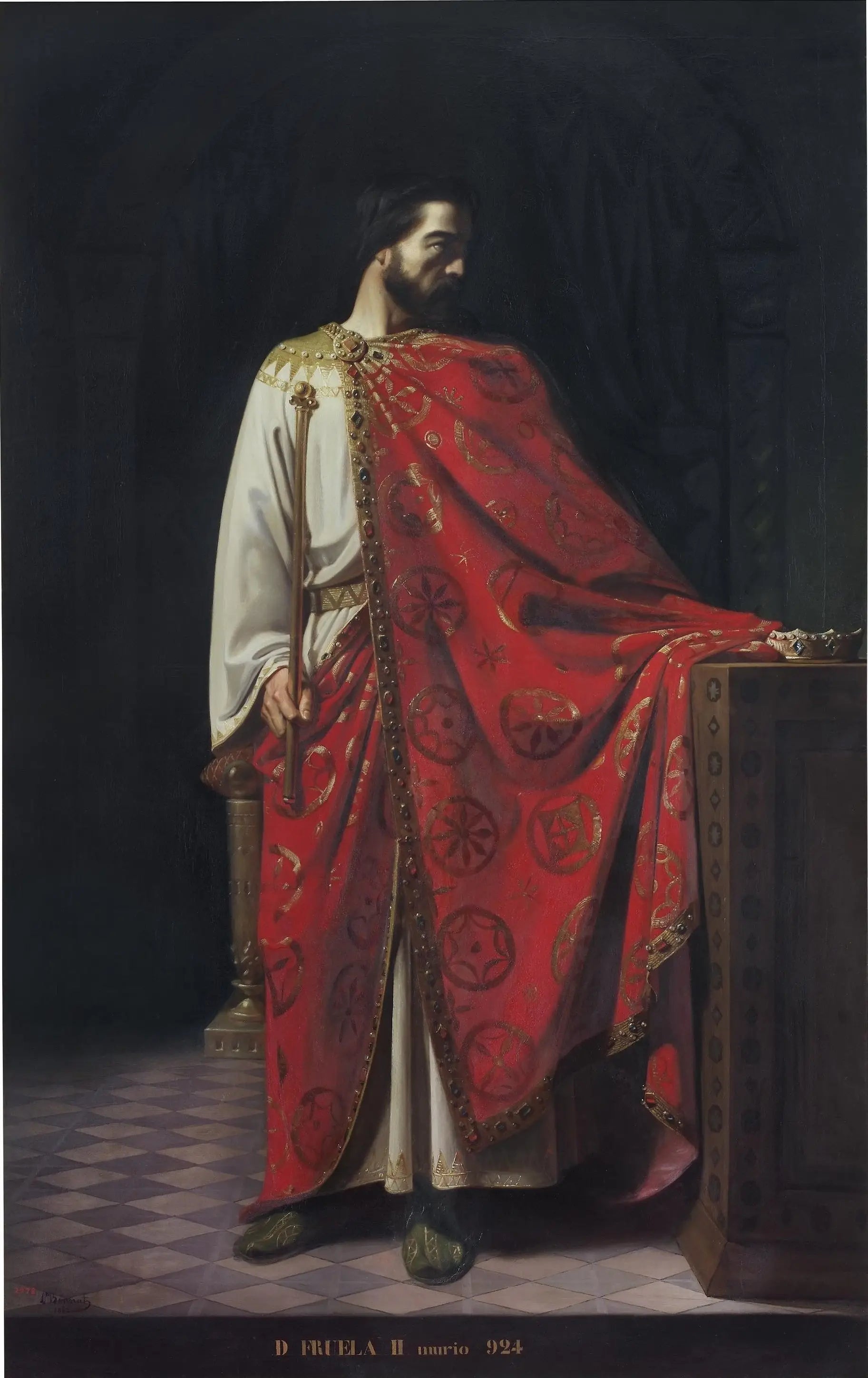 Fruela II des Asturies (roi des Asturies de 910 à 925) - Léon Bonnat image 1 tableau peint à l’huile sur toile