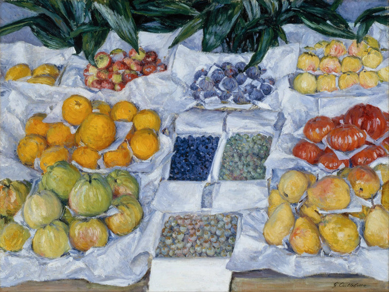 Frutta presentata su un supporto - Gustave Caillebotte