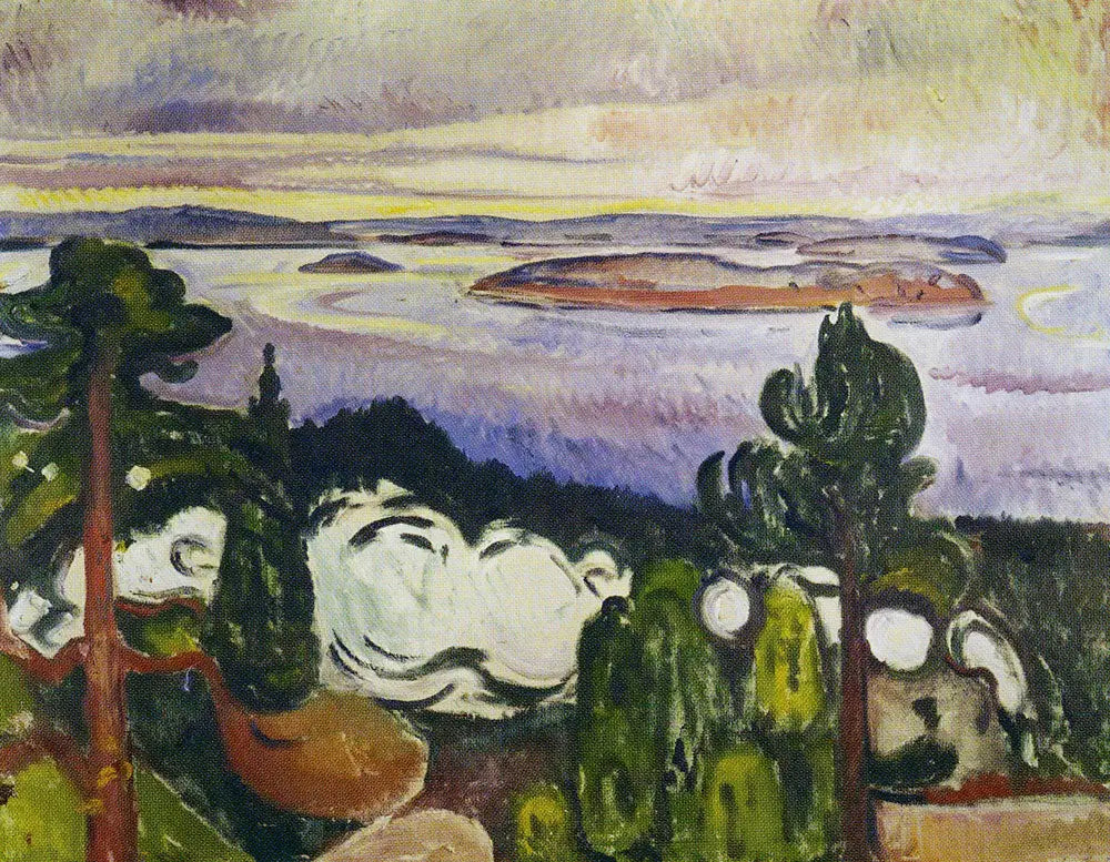 Reproduction du tableau « Fumée de train - Edvard Munch » par Alpha Reproduction en peinture à l’huile