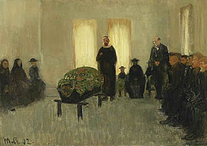 Funerale di un pescatore di Skagen. -Michael Peter Ancher