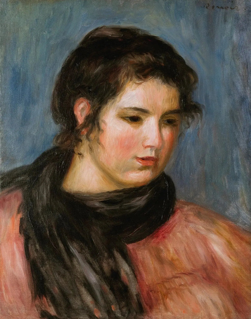 Gabrielle con sciarpa nera - Pierre-Auguste Renoir
