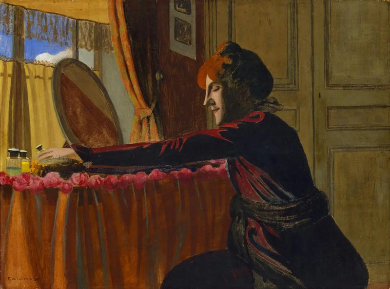 Gabrielle Vallotton alla sua toeletta - Félix Vallotton
