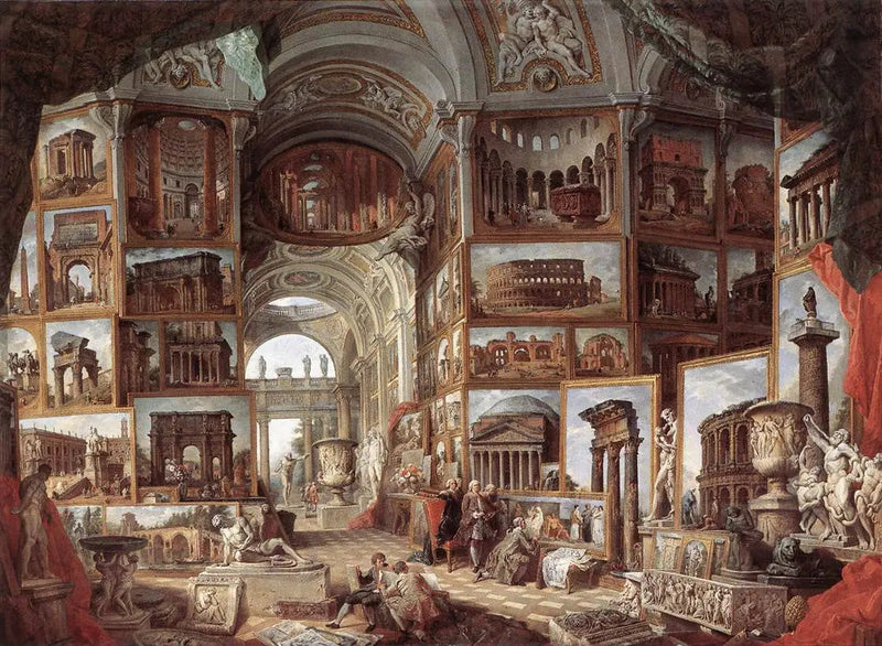 Galleria di vedute della Roma antica - Giovanni Paolo Panini