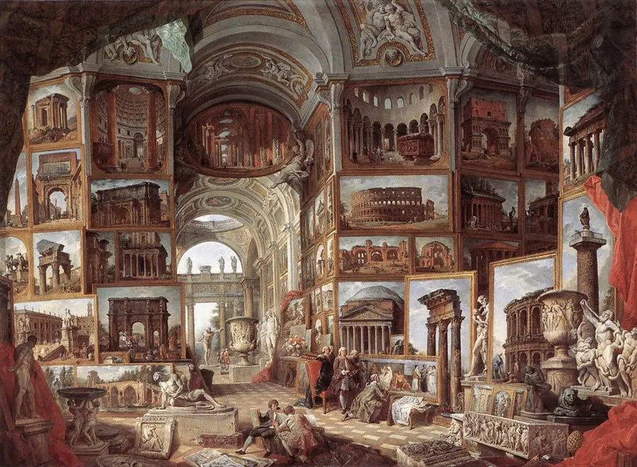 Galleria di vedute della Roma antica - Giovanni Paolo Panini